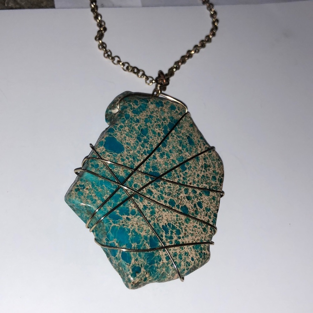 Wire Wrapped Turquoise Necklace